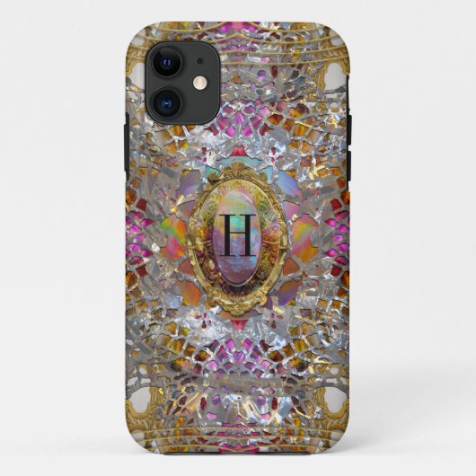 Regardez dans kaléidoscope Elegant Monogram Case-Mate iPhone Case (Achterkant)