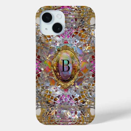 Regardez Rega Elegant Monogram Case-Mate iPhone Case (Achterkant)