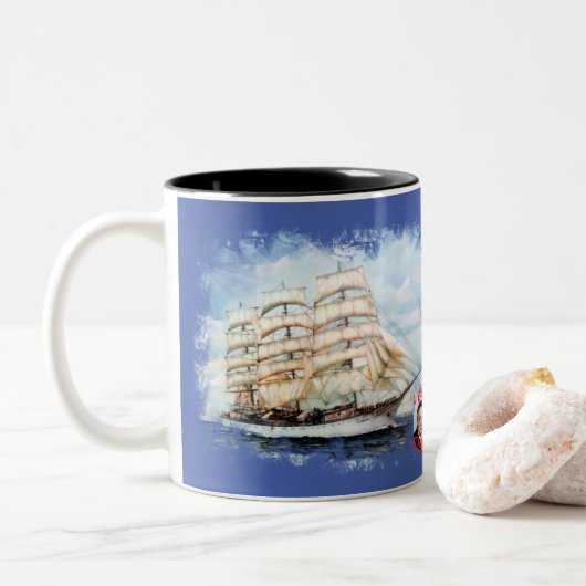 Regata Cutty Sark Tweekleurige Koffiemok (Met donut)