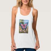 Regata Feminina Flowy Borboleta Tanktop (Voorkant)