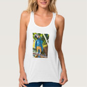 Regata Feminina Flowy, Costas Nadador, Bella+Canva Tanktop (Voorkant)