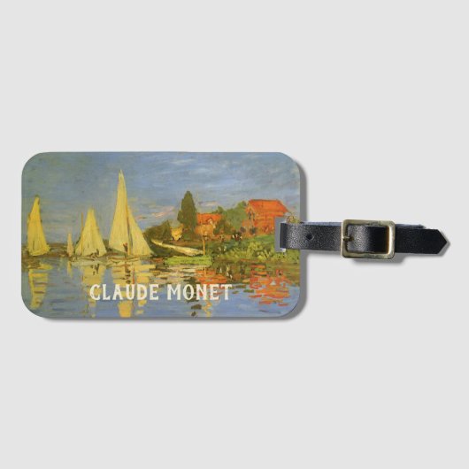 Regatta bij Argenteuil door Claude Monet Bagagelabel (Voorkant (horizontaal))