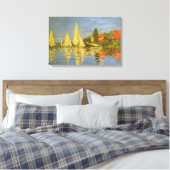 Regatta bij Argenteuil door Claude Monet Canvas Afdruk (Insitu (Slaapkamer))