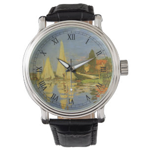 Regatta bij Argenteuil door Claude Monet Horloge
