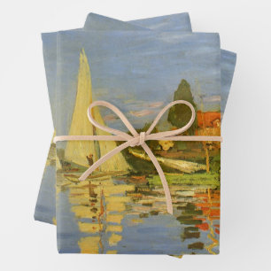 Regatta bij Argenteuil door Claude Monet Inpakpapier Vel