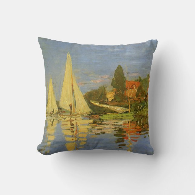 Regatta bij Argenteuil door Claude Monet Kussen (Voorkant)