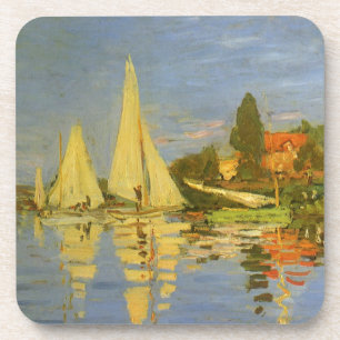 Regatta bij Argenteuil door Claude Monet Onderzetter