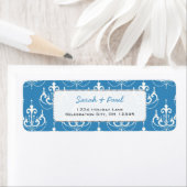 Regatta Blue Chandeliers Return Address Label (Insitu)