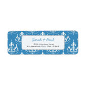 Regatta Blue Chandeliers Return Address Label (Voorkant)