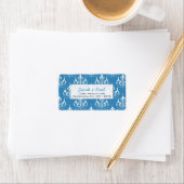 Regatta Blue Chandeliers Return Address Label (Insitu)