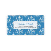Regatta Blue Chandeliers Return Address Label (Voorkant)