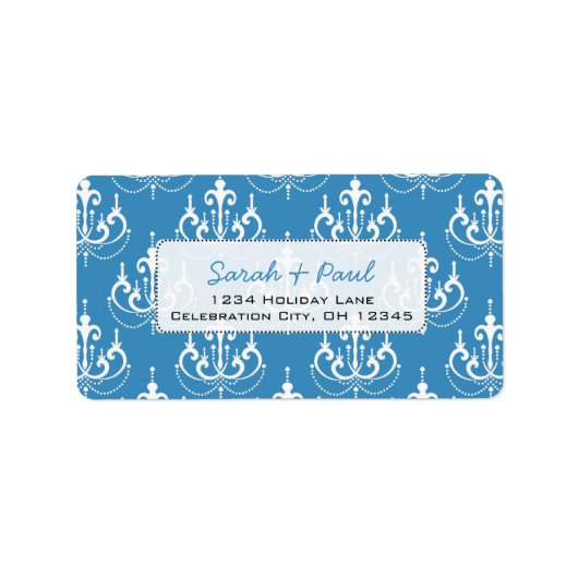 Regatta Blue Chandeliers Return Address Label (Voorkant)