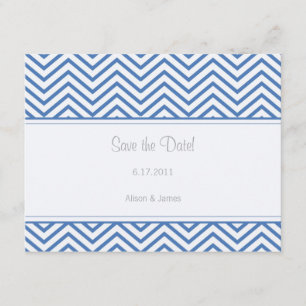 Regatta Blue Chevron Save the Date Annouting