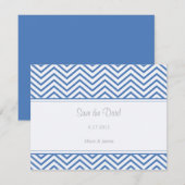 Regatta Blue Chevron Save the Date Annouting (Voorkant / Achterkant)
