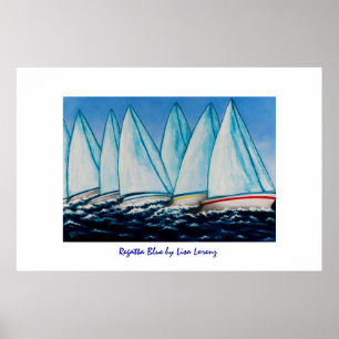Regatta Blue Painting Print