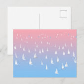 Regatta boten op de oceaan briefkaart (Voorkant / Achterkant)