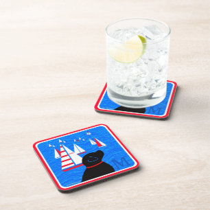 Regatta Day Black Dog Onderzetter Set