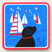 Regatta Day Black Dog Onderzetter Set (Voorkant)