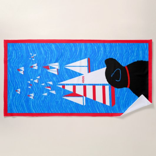 Regatta Day Black Dog Strandlaken (Voorkant)