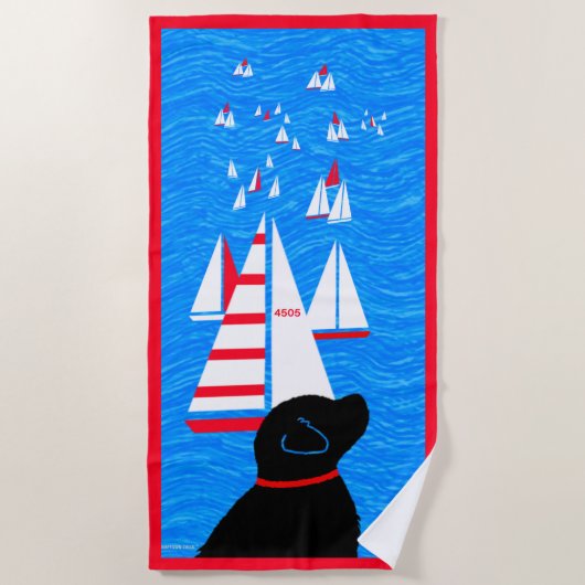 Regatta Day Black Dog Strandlaken (Voorkant)