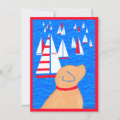 Regatta Day Yellow Dog Blank Flat Kaart (Voorkant)