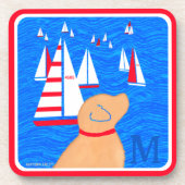 Regatta Day Yellow Dog Onderzetter Set (Voorkant)