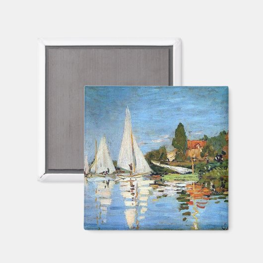 Regatta in Argenteuil Claude Monet Magneet (Voorkant / Achterkant)