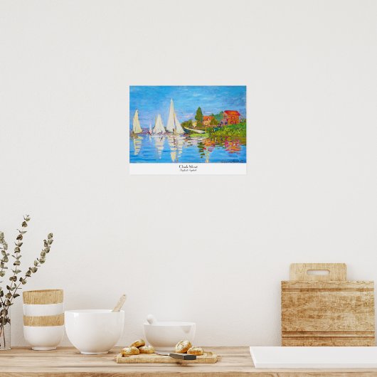 Regatta in Argenteuil Claude Monet Poster (Keuken)