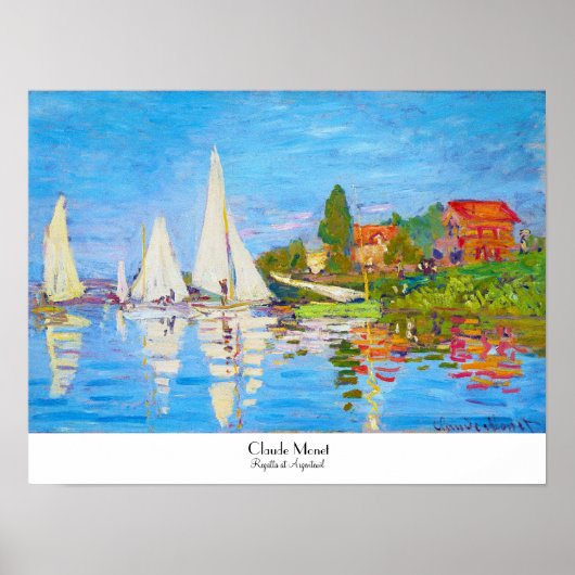 Regatta in Argenteuil Claude Monet Poster (Voorkant)
