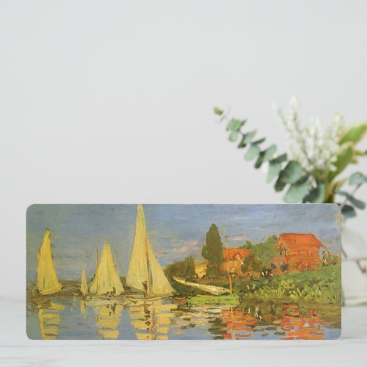 Regatta in Argenteuil door Claude Monet (Staand voorkant)