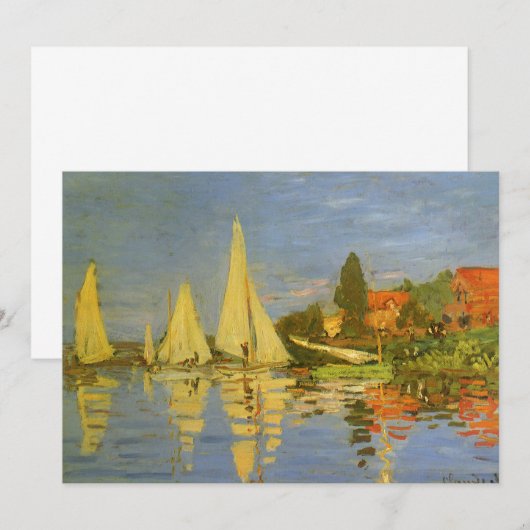 Regatta in Argenteuil door Claude Monet (Voorkant / Achterkant)