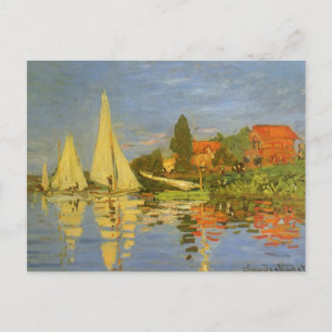 Regatta in Argenteuil door Claude Monet Briefkaart