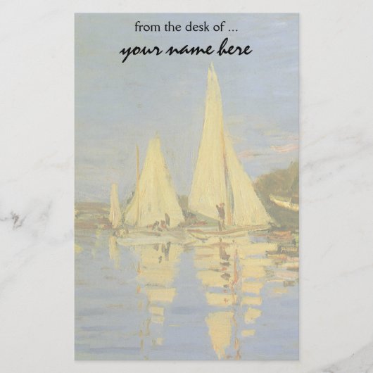 Regatta in Argenteuil door Claude Monet Briefpapier (Voorkant)