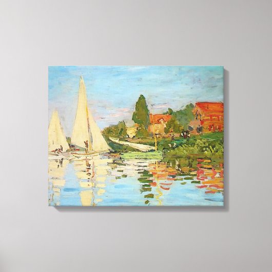 Regatta in Argenteuil door Claude Monet Canvas Afdruk (Voorkant)