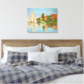 Regatta in Argenteuil door Claude Monet Canvas Afdruk (Insitu (Slaapkamer))