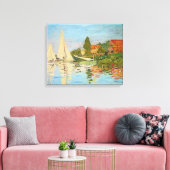 Regatta in Argenteuil door Claude Monet Canvas Afdruk (Insitu (Woonkamer))