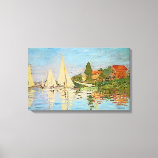 Regatta in Argenteuil door Claude Monet Canvas Afdruk (Voorkant)