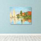 Regatta in Argenteuil door Claude Monet Canvas Afdruk (Insitu (Houten vloer))