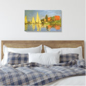 Regatta in Argenteuil door Claude Monet Canvas Afdruk (Insitu (Slaapkamer))