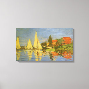 Regatta in Argenteuil door Claude Monet Canvas Afdruk
