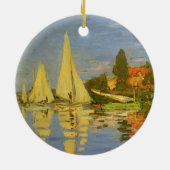 Regatta in Argenteuil door Claude Monet Keramisch Ornament (Achterkant)