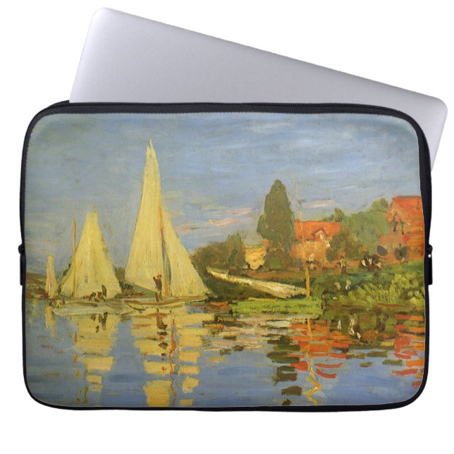 Regatta in Argenteuil door Claude Monet Laptop Sleeve (Voorkant)