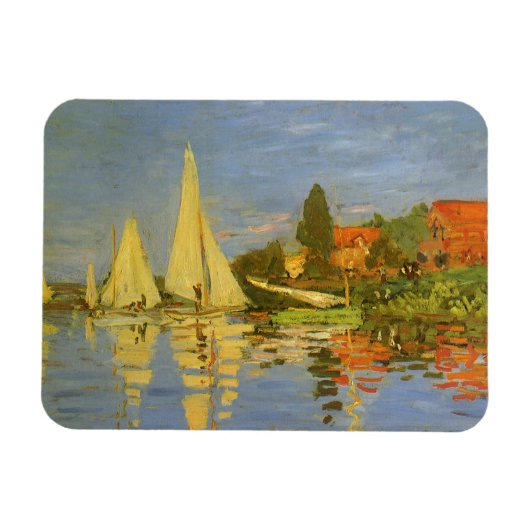 Regatta in Argenteuil door Claude Monet Magneet (Horizontaal)
