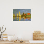 Regatta in Argenteuil door Claude Monet Poster (Keuken)