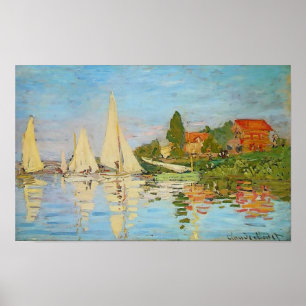 Regatta in Argenteuil door Claude Monet Poster