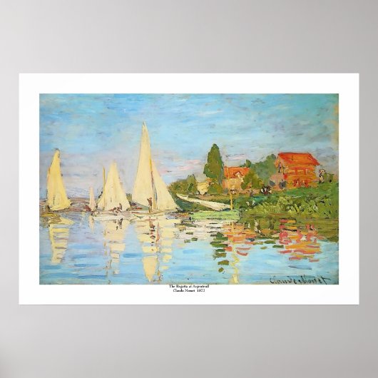 Regatta in Argenteuil door Claude Monet Poster (Voorkant)