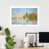 Regatta in Argenteuil door Claude Monet Poster (Thuiskantoor)