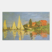 Regatta in Argenteuil door Claude Monet Rechthoekige Sticker (Voorkant)
