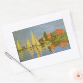 Regatta in Argenteuil door Claude Monet Rechthoekige Sticker (Envelop)