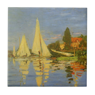 Regatta in Argenteuil door Claude Monet Tegeltje